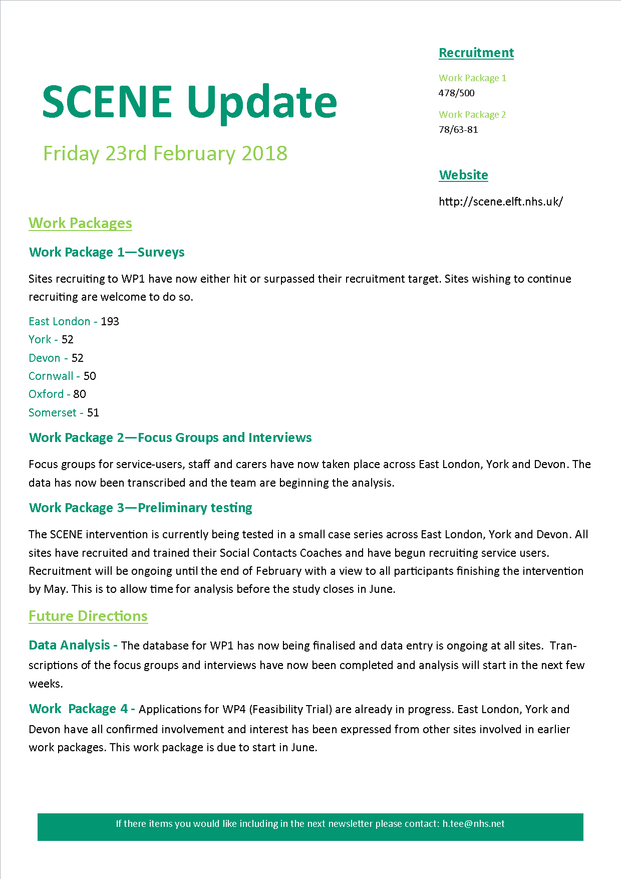 February 2018 Newsletter