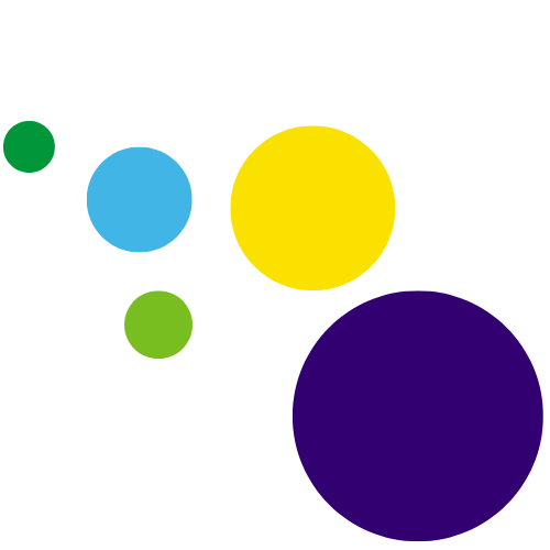 5 multicoloured bubbles
