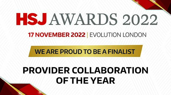 HSJ Awards provider collaboration of the year finalist slide