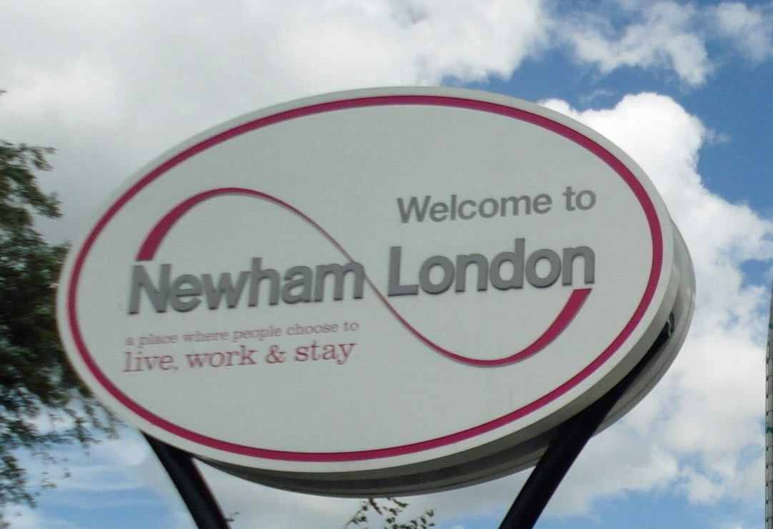 Welcome to Newham sign