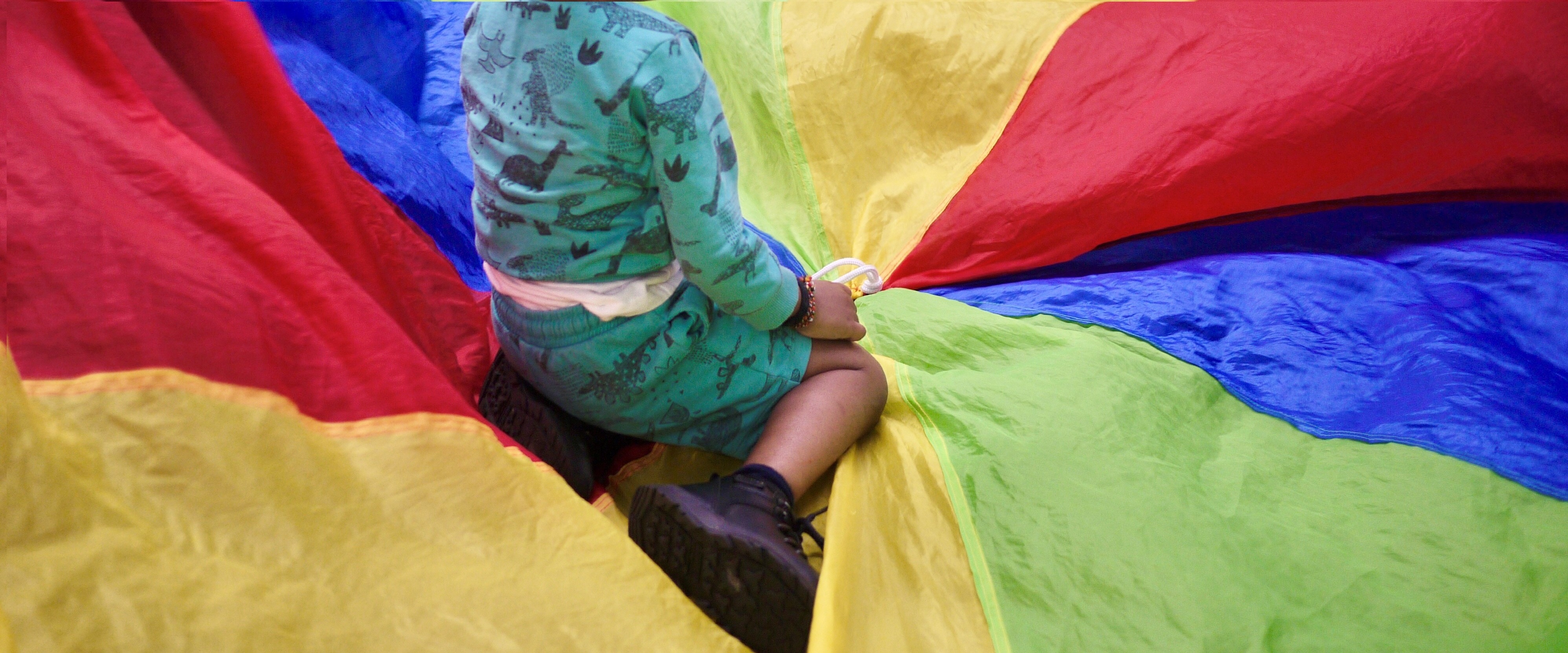 Parachute with boy