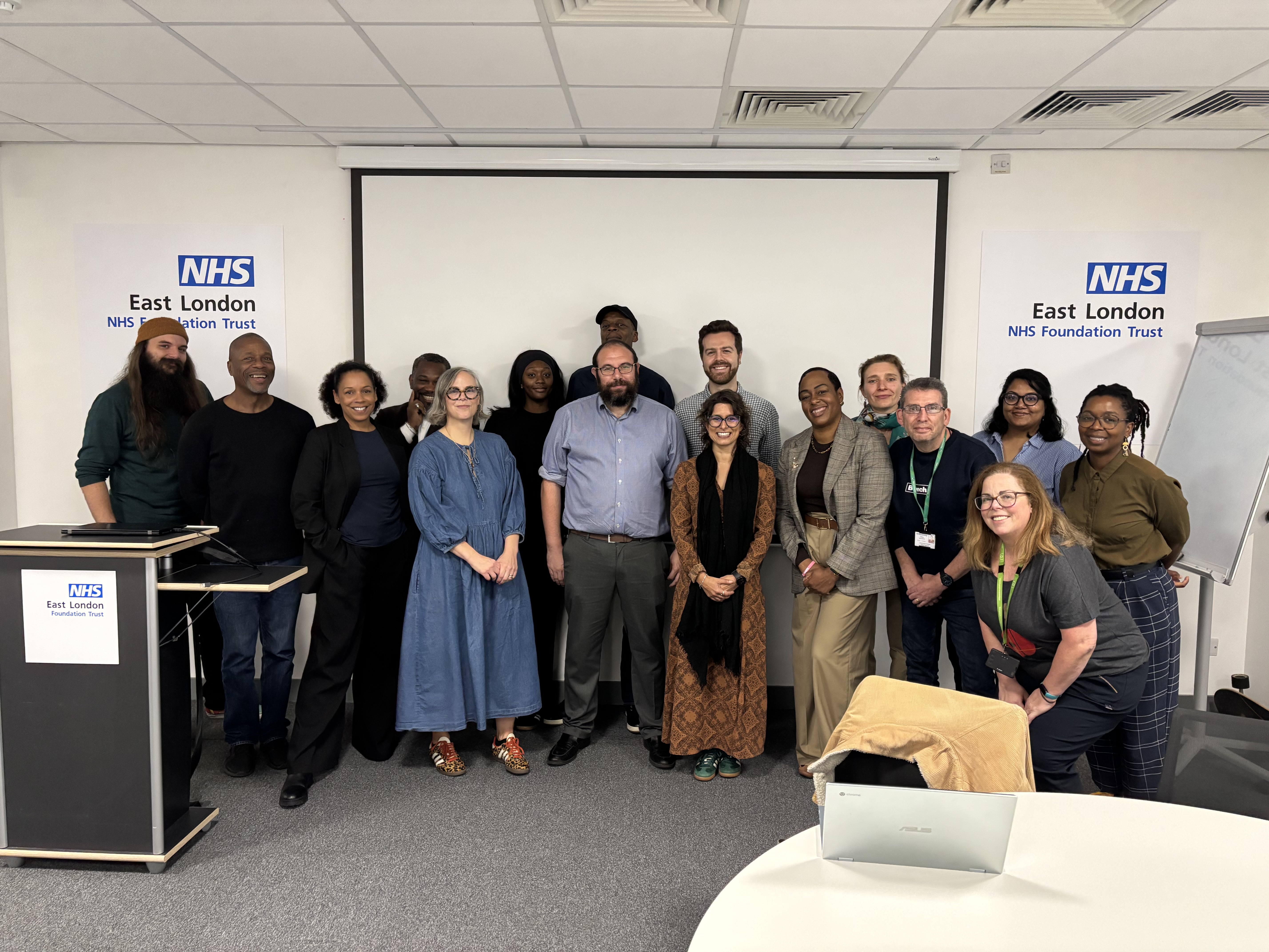 Colleagues from the City & Hackney Integrated Mental Health and Substance Use Service alongside local stakeholders at October’s launch event.