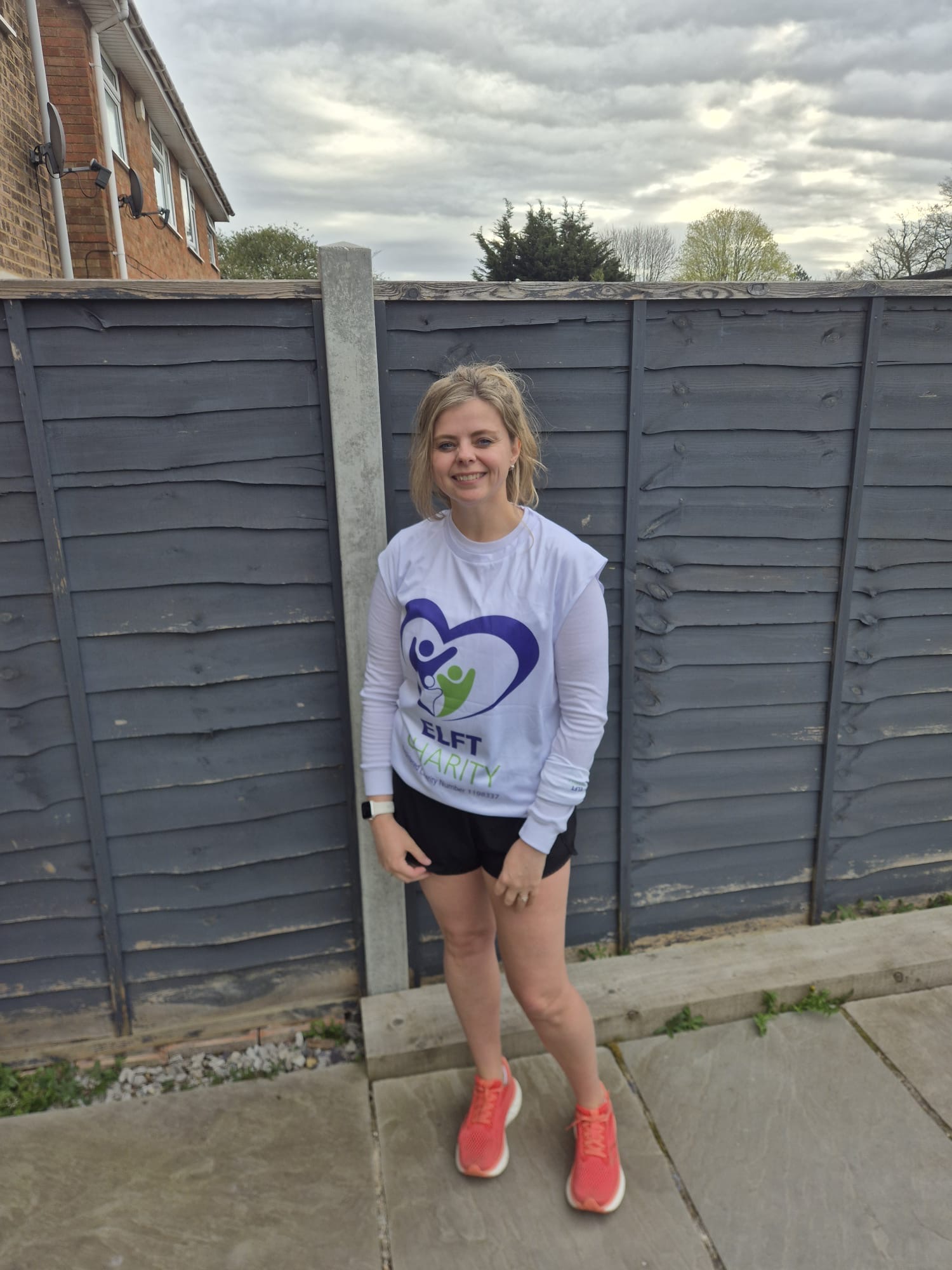 Female where ELFT Charity running vest