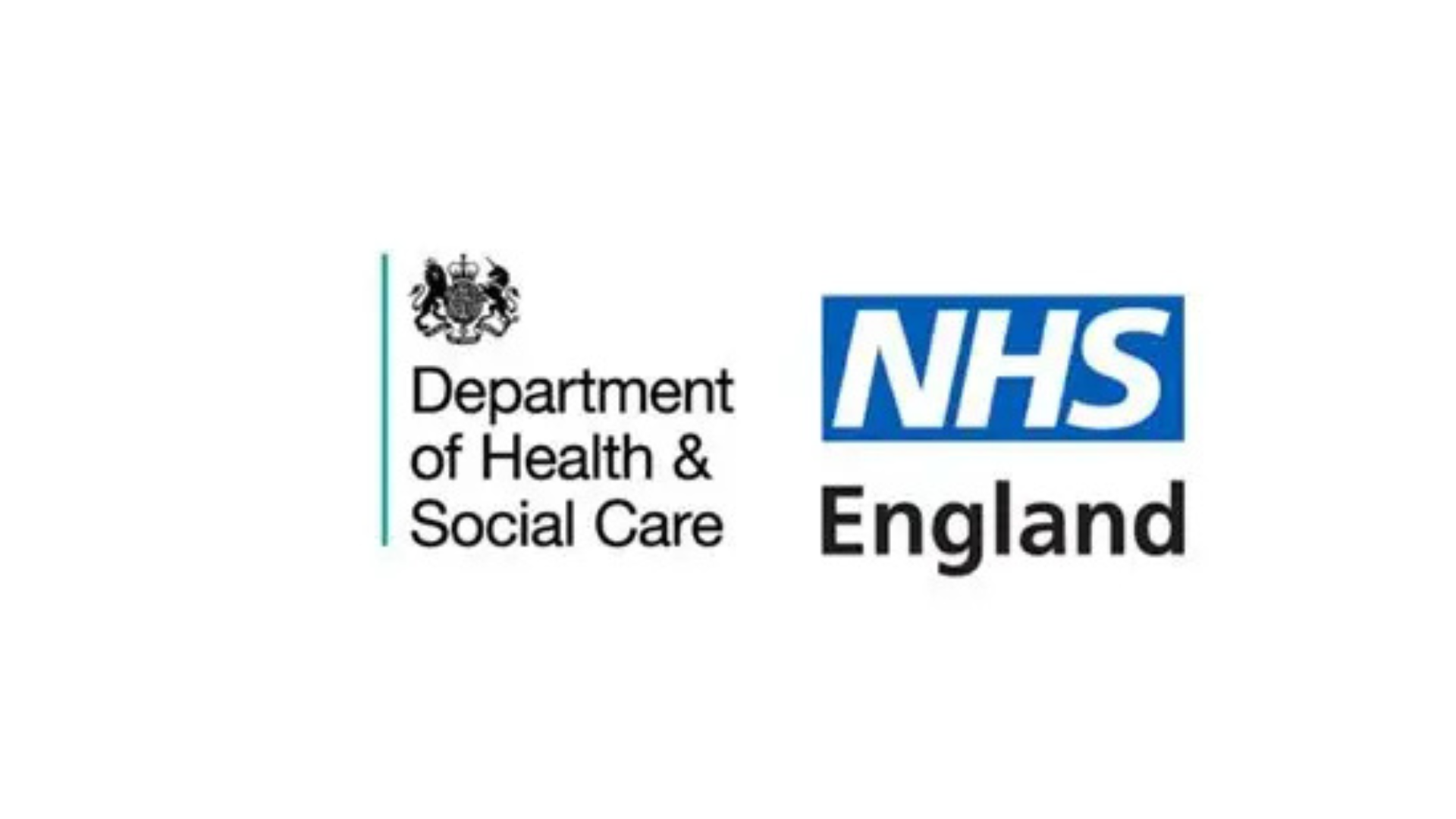 The DHSC and NHSE logos