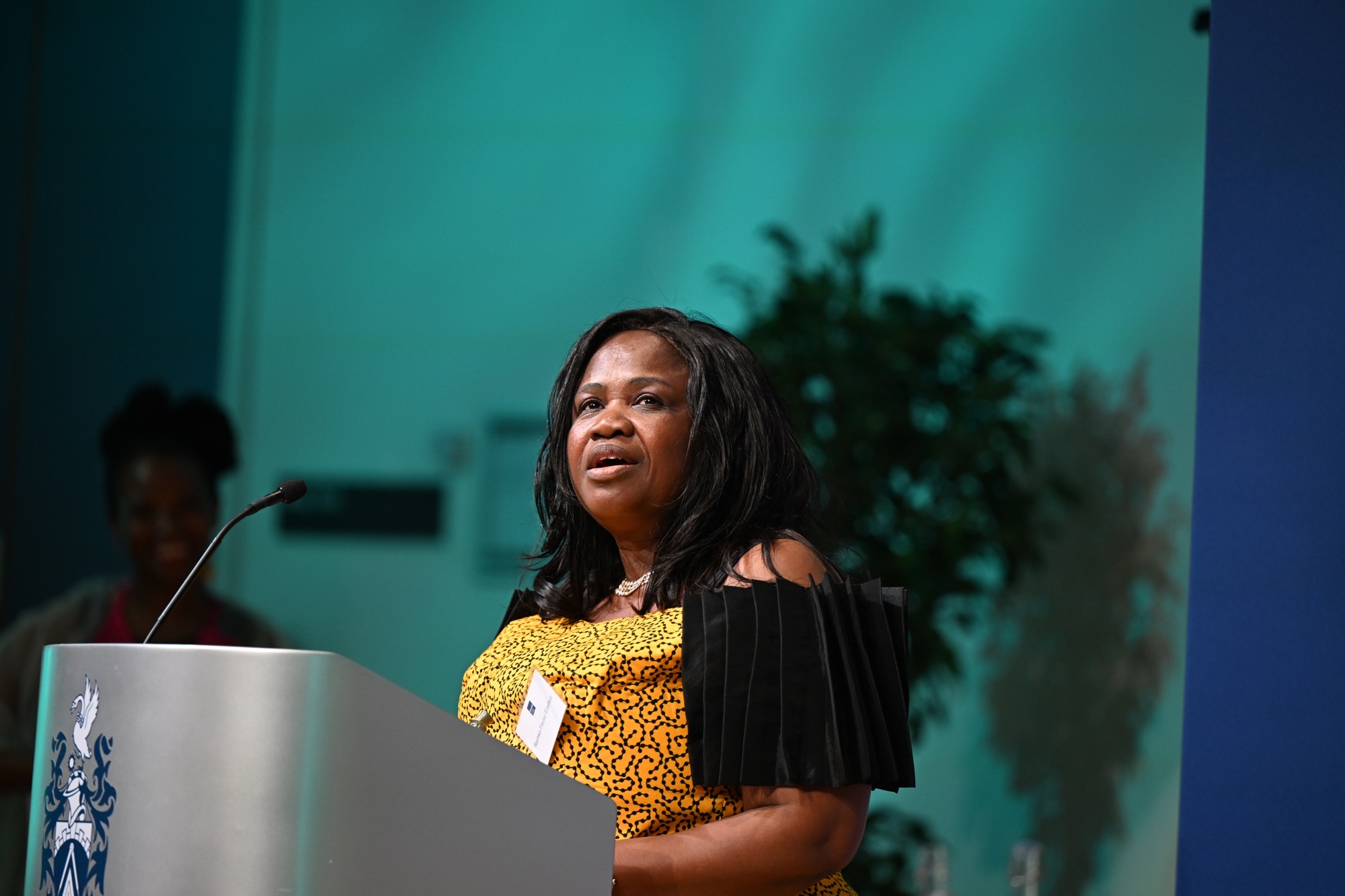 Ifeyinwa Ezeifedi speaking after receiving her award.