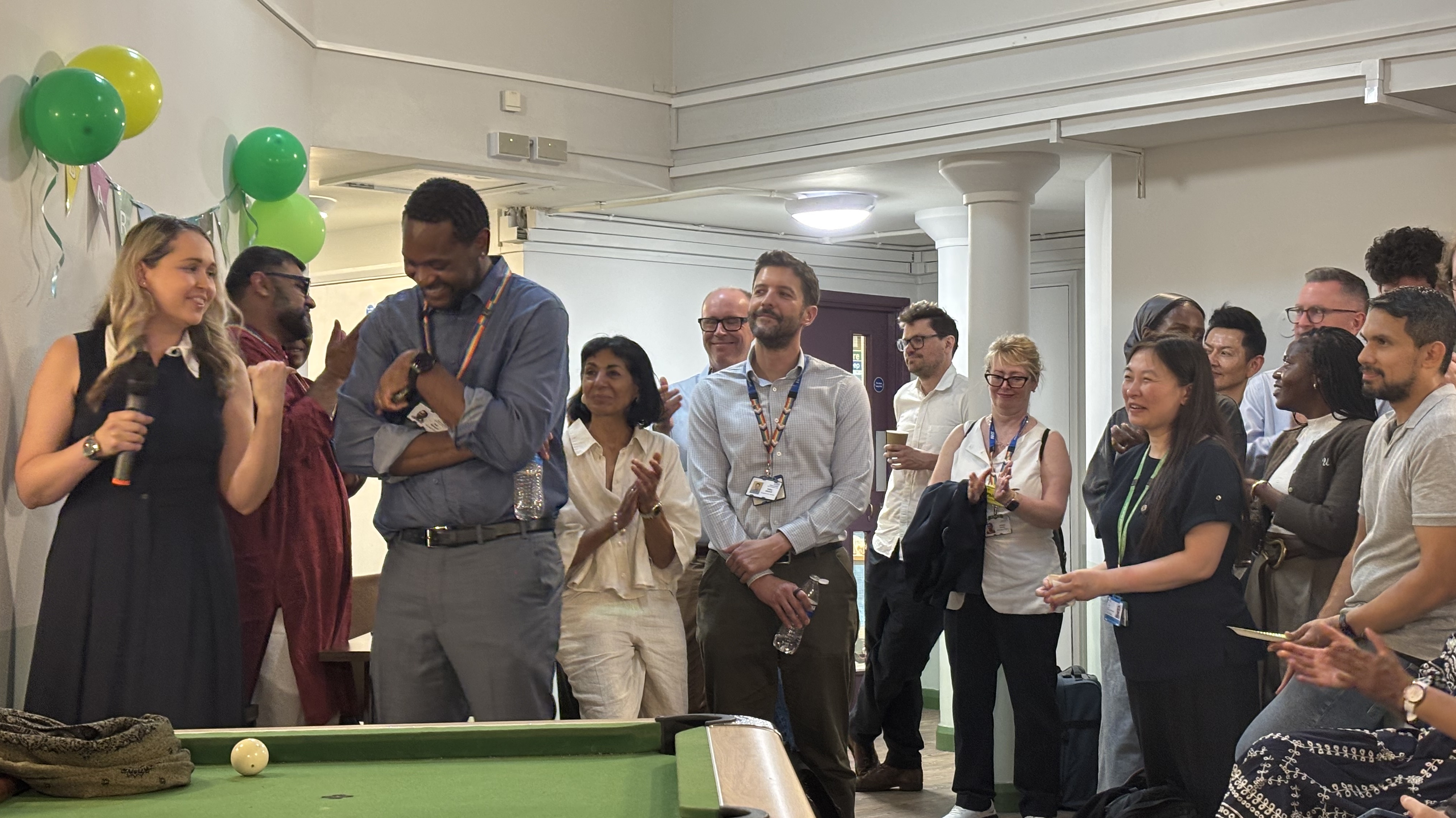 Leah White speaking during the event.