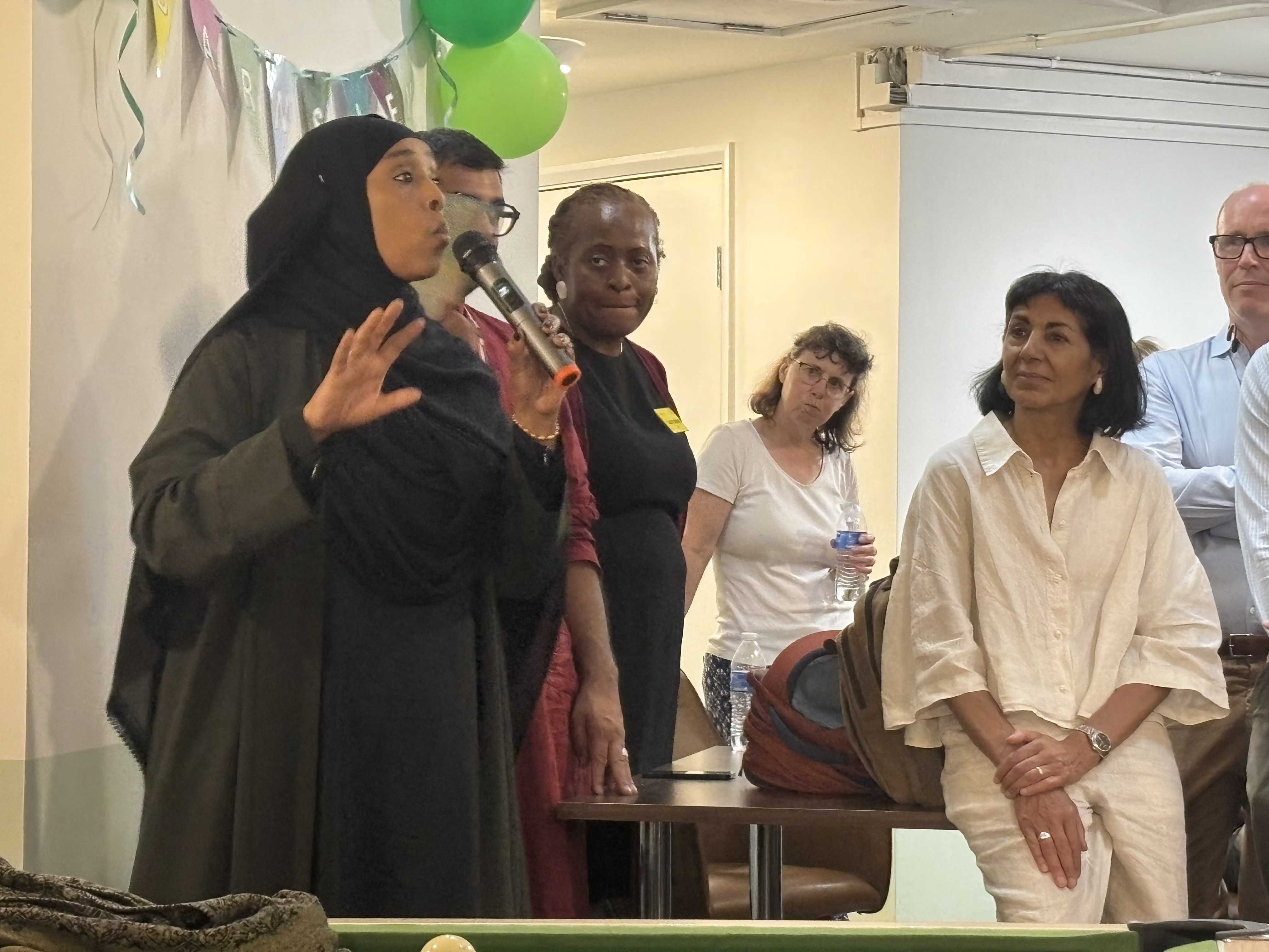 Safia Jama speaking during the event.