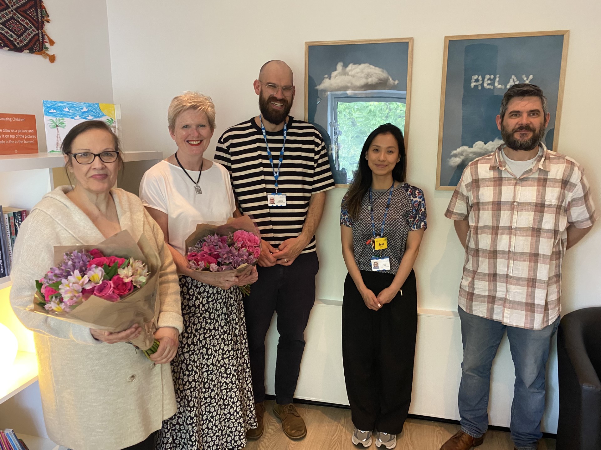 Staff inside the new City and Hackney Family, Friends and Carers Hub. 