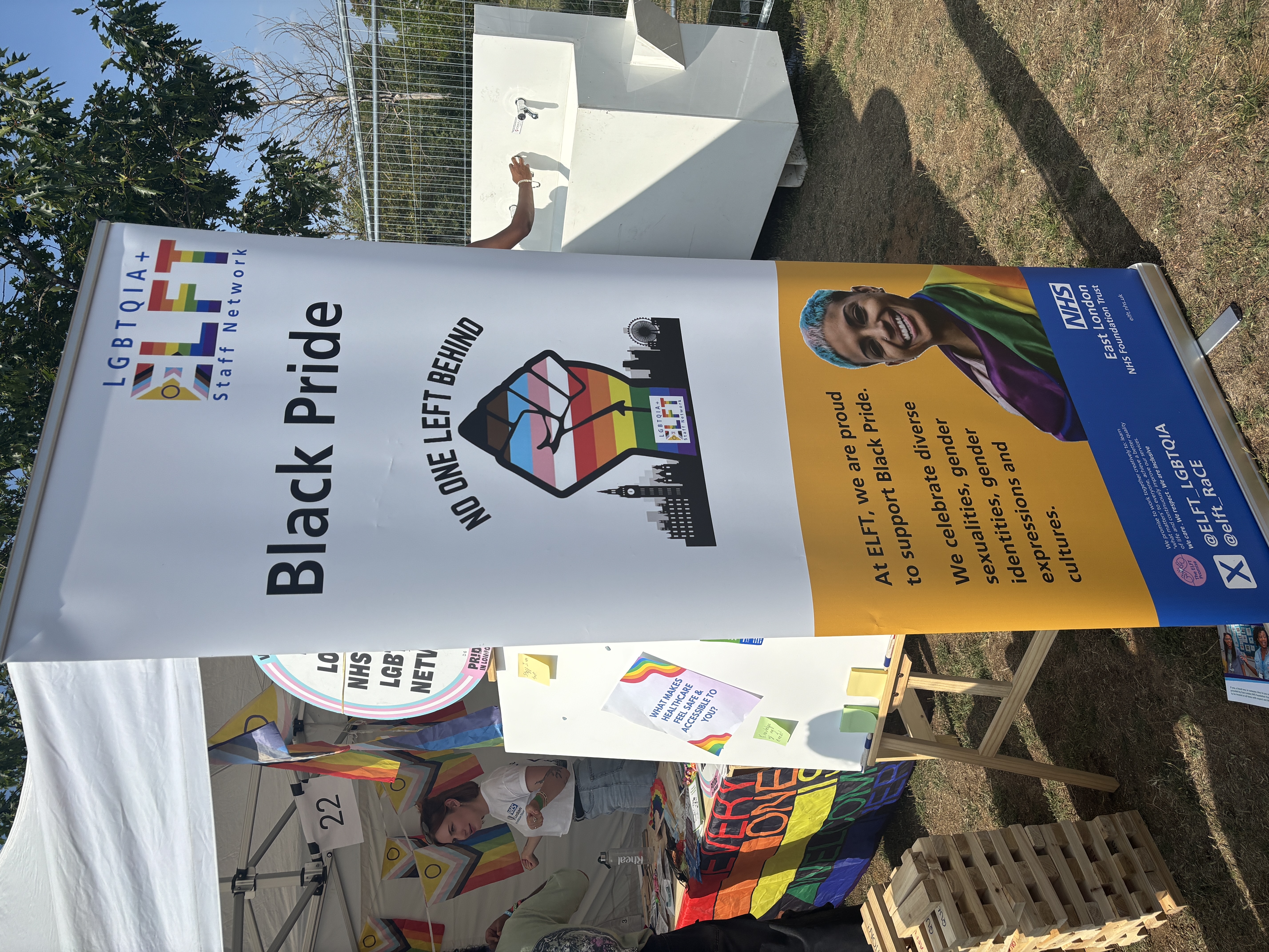 ELFT's stall at UK Black Pride 2025