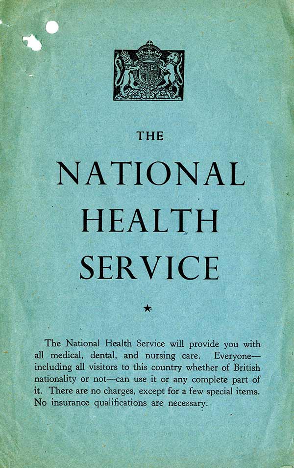 Front page of NHS Constituion 1948 (courtesy of The national Archives)