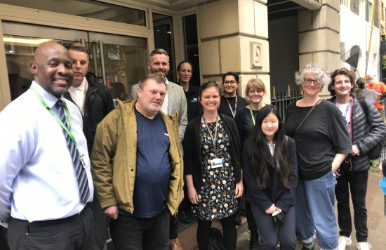 Depury London Mayor Tom Copley visits the RAMHP team May 2022