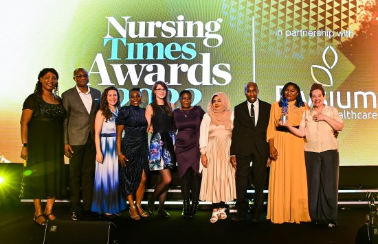 The Bow Ward team collecting their award