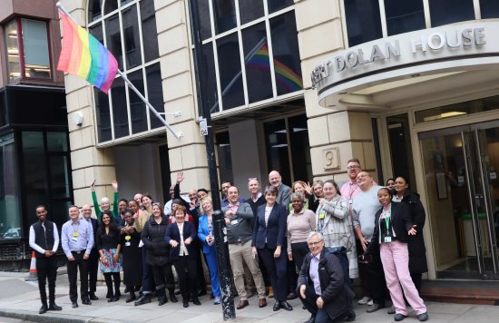 LGBTQ Flag unfurled 2023 