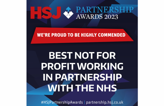 An HSJ image saying highly commended