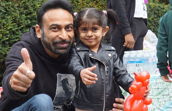 Father with small daughter