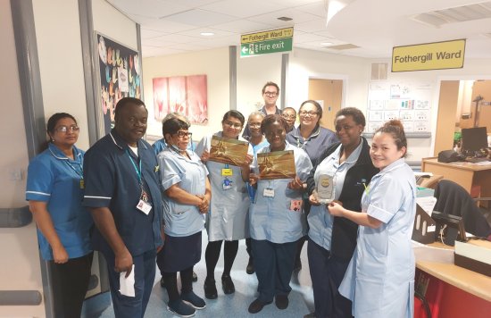 Staff from Fothergill Ward at the East Ham Care Centre with their Highly Commended Award.