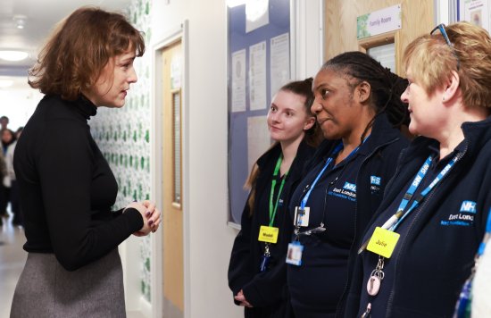 Victoria Atkins MP chatting with the Evergreen team