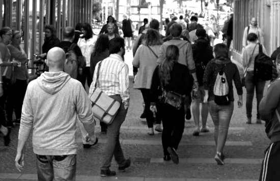 People walking in the street