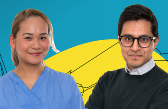 Headshots of two staff members, at the start of the Chief Executive Officer Candidate Pack