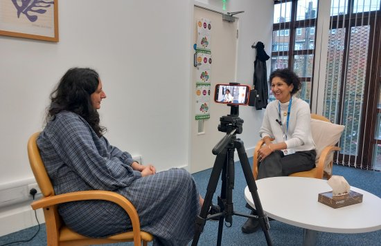 Imtaz being interviewed for the video