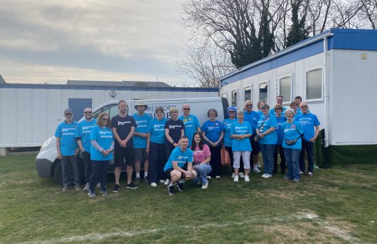 World Parkinson's Day volunteers at Bedford Blues