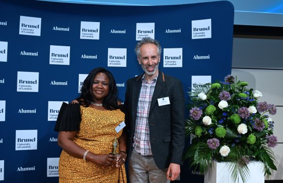 Ifeyinwa Ezeifedi receiving her award.