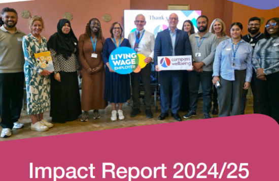 Screenshot of front cover from Compass Wellbeing's Impact Report 2024/25