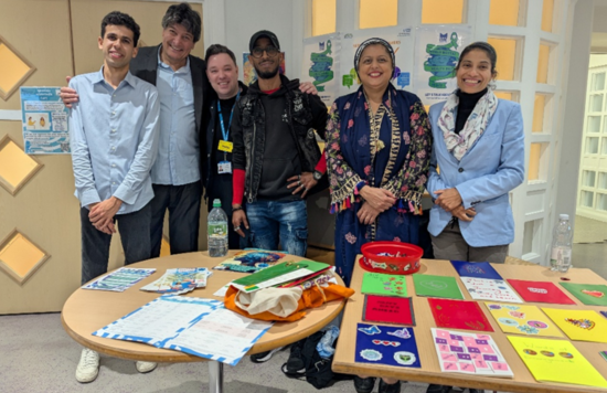 Cards of Kindness team at receptions stall in Newham Centre for Mental Health on World Mental Health Day