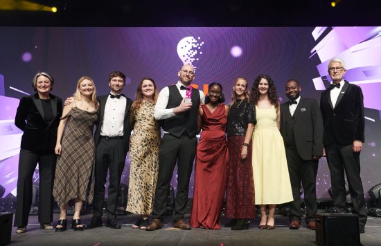 Colleagues receiving their HSJ Digital Award
