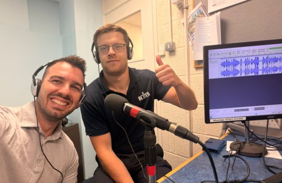 Bedfordshire Wellbeing Games Steve and Aaron on the local radio