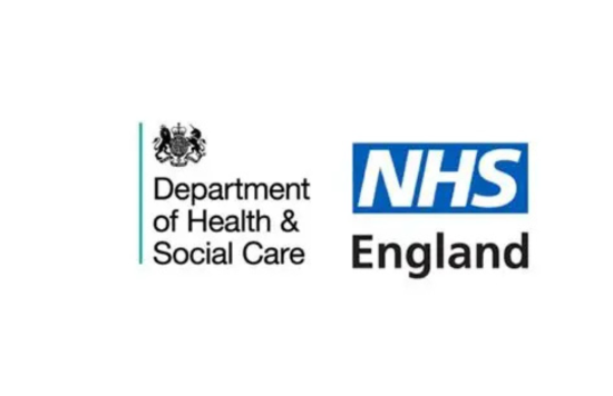 The DHSC and NHSE logos