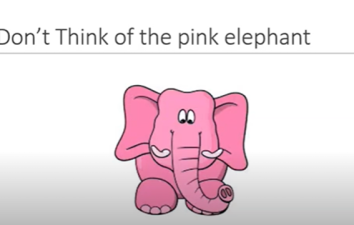 don't think of the pink elephant