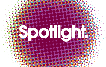 Spotlight Logo (Purple and Yellow Dotted Circle)