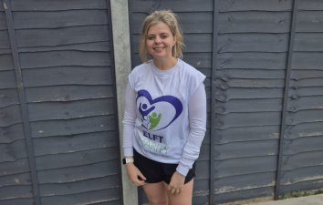 Female where ELFT Charity running vest