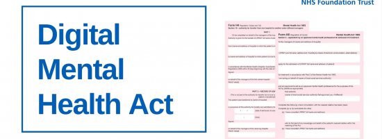 Thalamos Digital Mental Health Act - saves time and helps patients. Image of two pink paper Mental Health Act forms