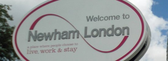 Welcome to Newham sign