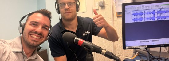 Bedfordshire Wellbeing Games Steve and Aaron on the local radio